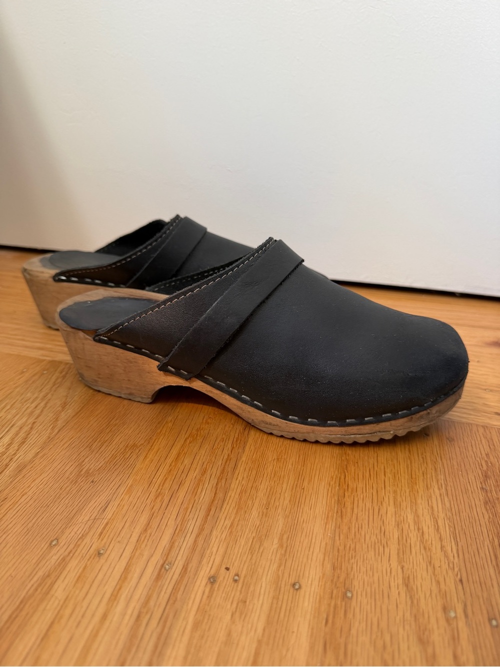 Lotta From Stockholm Black Women's Clog Mules  Slip-On size 8.5 39